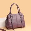 Large Capacity Commuter Tote Bag High Quality Leather Shoulder Locomotive Bag Retro Handbag Generation