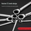 Ratchet Dual-Ended Wrench Set with Flower Opening for Labor-Saving Quick Fastening - Automatic Repair Tool