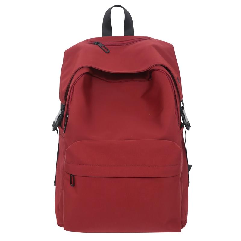 Men Large Capacity Backpack Women Solid Color Backpack Junior Senior High School Student Schoolbag