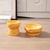 Pet Ceramic Bowl - Nordic High-Legged Ceramic Cat Food Bowl - Snack Tray - Specifically Designed for Kittens and Puppies