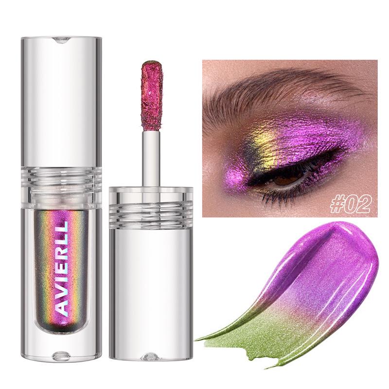 Cross-Border 6-Color Shimmer Liquid Eyeshadow Stick - Optical Color-Changing, Metallic Gradient, Diamond Glitter Finish
