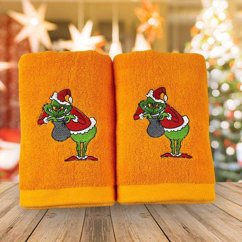 Holiday Gift Towel Embroidery Christmas Halloween Kitchen Towel Embroidery