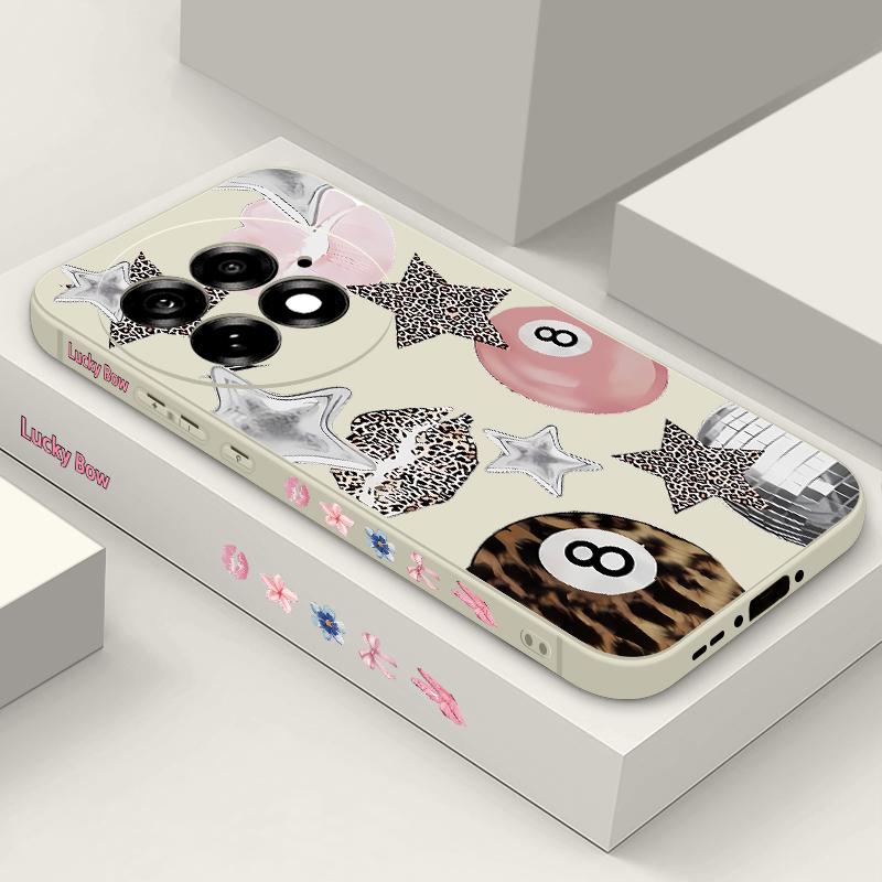 Vintage Leopard Print Stars Billiards Case For OnePlus 15 13 13T 12 Soft TPU Silicone Cover For Oneplus Nord 5 13R 12R 11R 5G