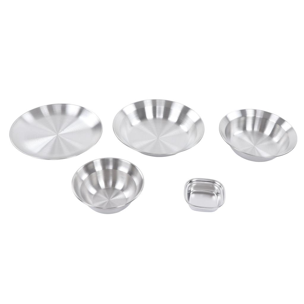 12pcs Tableware Set Barbecue Large and Small Bowls Camping Deep and Shallow Plate with Fruit Knife
