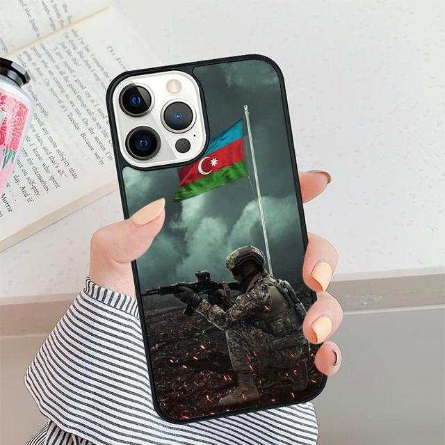 Azerbaijan Flag Phone Case For iPhone 17 Air 15 16 11 12 13 14 Pro Max Cover For iPhone 17 Air Max Plus Coque Fundas