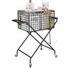 Kids Rolling Toy Storage Cart Mobile Organizer Trolley Home Book Bag Rack Snack And Plush Toy Bin for Children