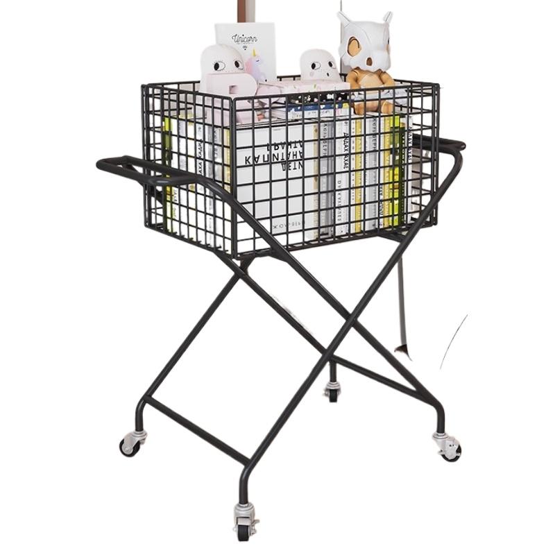 Kids Rolling Toy Storage Cart Mobile Organizer Trolley Home Book Bag Rack Snack And Plush Toy Bin for Children