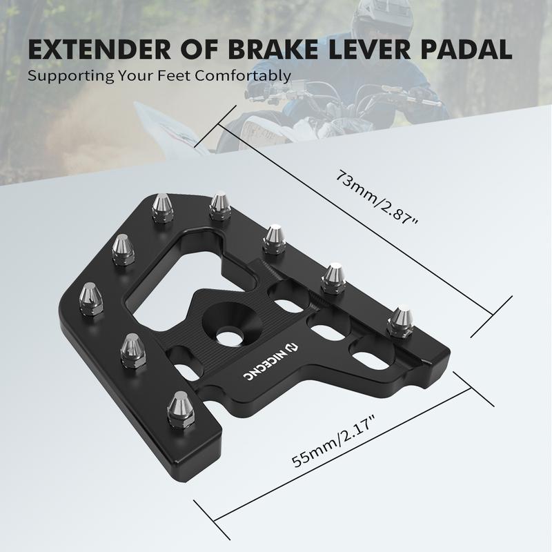 For Yamaha Raptor 700 700R YFM700 YFM700R Brake Pedal Step Tip Plate Pad 6061T-6 Aluminum ATV Accessories