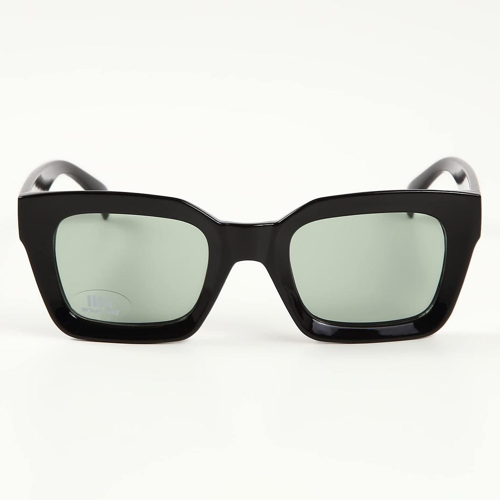 [What Say] CLASSIC Television Cut Frame Sunglasses, Colored Lenses, Clear Lenses, Fashion Glasses, UV400, Men's & Women's, No Accessories (Lime