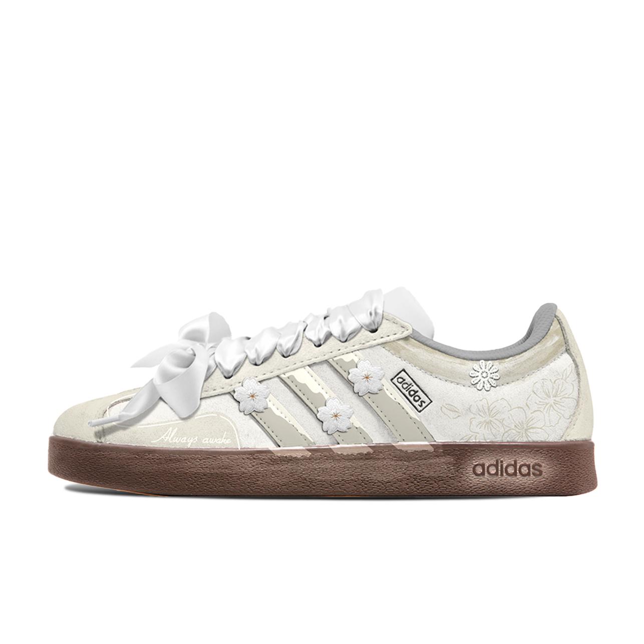 

Adidas VL COURT 2.0 Grass Gray Heather Abrasion Resistant Abrasion Resistant Low top Skateboard Shoes Unisex Ecru HQ1802(TeamM-) 35⅔