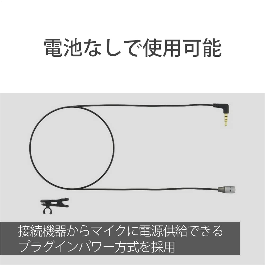 Sony Condenser Microphone Smartphones with Holder Clip Included Monaural/for ECM-SP10