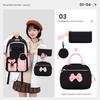 Cross-Border E-Commerce Stylish 3-Piece Large-Capacity Backpack Set for Primary & Junior High School Girls