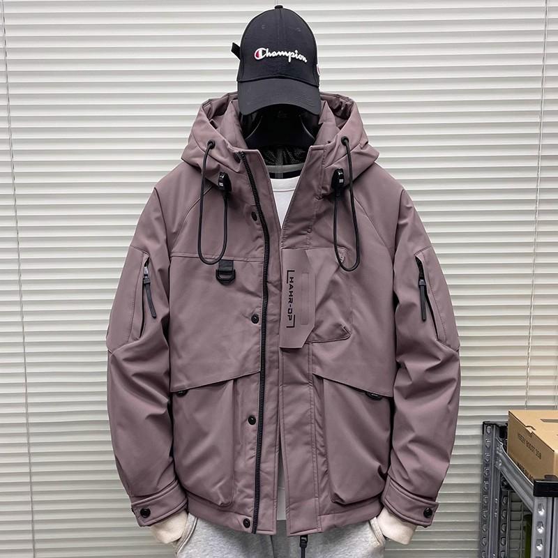 

Пуховик для мальчиков и подростков 2025 зима новая рабочая одежда утолщенная и теплая парка высокого класса и хлопковая куртка 4XL фиолетовый