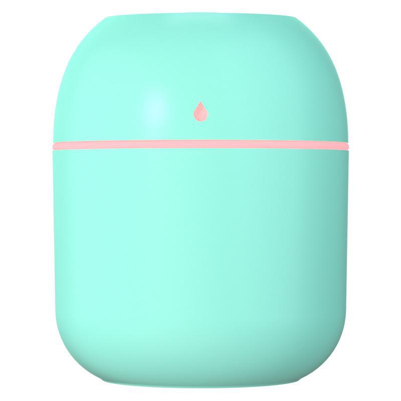 

Компактный USB-увлажнитель: Мини-распылитель воздуха с подсветкой и большим распылением для офиса Water Drops (220ml) зелёный