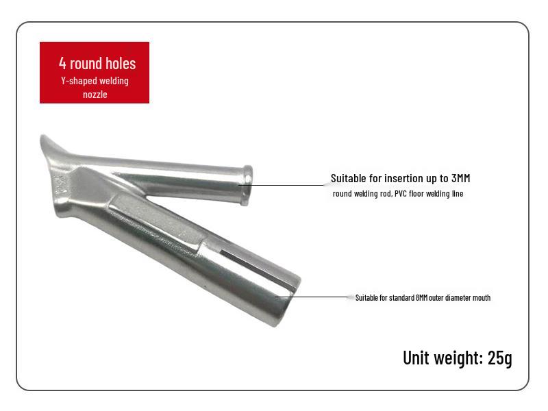 Čtyřdílná sada svařovacích trysek z PVC: Tvaru Y, Trojúhelníkový, Multispec, Nerezová ocel 304 pro horkovzdušnou pistoli