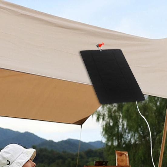 10W 5V Solar Panel Charger with USB Cable High Efficiency Universal Outdoor Emergency Power Panel for Phones Fans