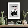 Plátno s motivem kina Popcorn Filmová klapka Plakáty Tisky Kino Moderní Nástěnné umění Obrázky Obývací pokoj Domácí dekorace