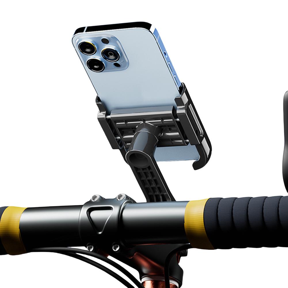 Bike Handlebar Mobilephone Support Aluminum Alloy Bicycle Stem Mount Bracket Non-Slip Bike Cellphone Holder Cycling Accessories