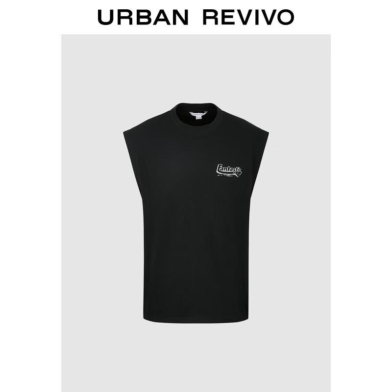 UR Men's Distressed Graphic Cotton Round Neck Vest