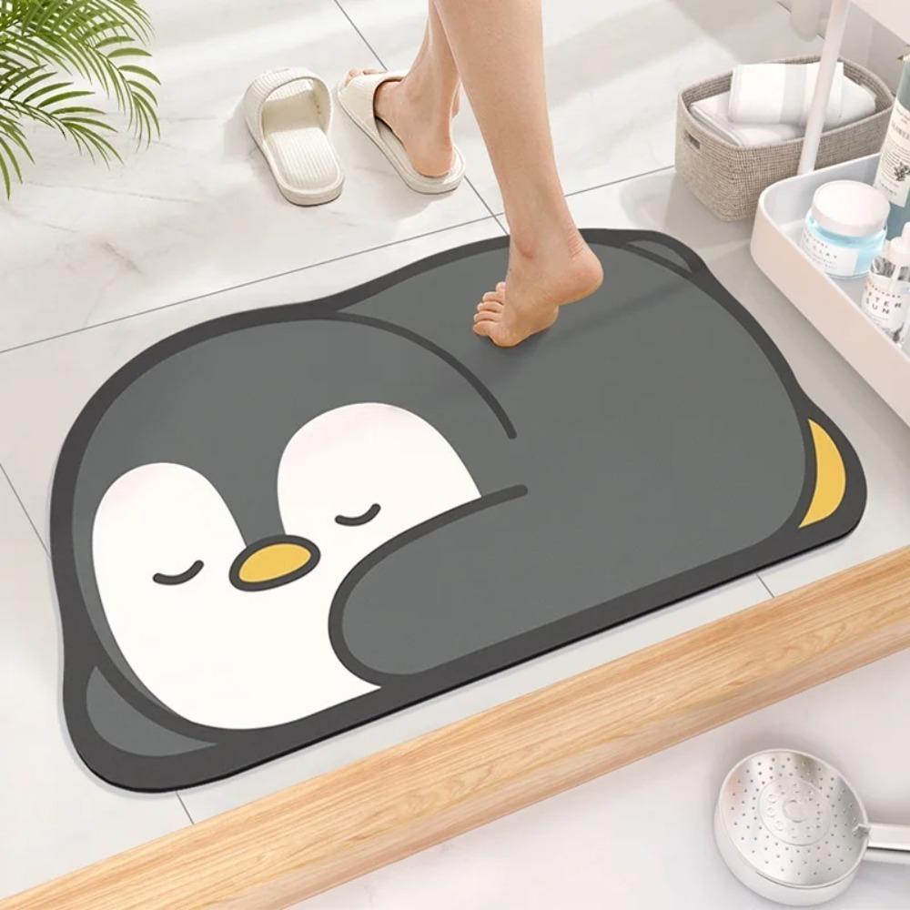 Cartoon Panda Bath Mat Super Absorbent Bathroom Mat Cute Animal Rug Bedroon Floor Carpet Home Entrance Shower Bathroom Foot Mats