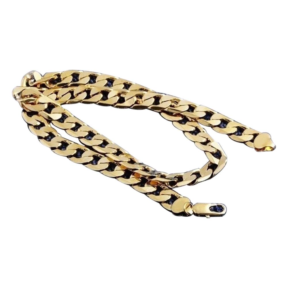 Herren 18K Gold Halskette Mode Herren 18K Gold Halskette Cuban Chain Halskette Für Herren Schmuck Geschenke
