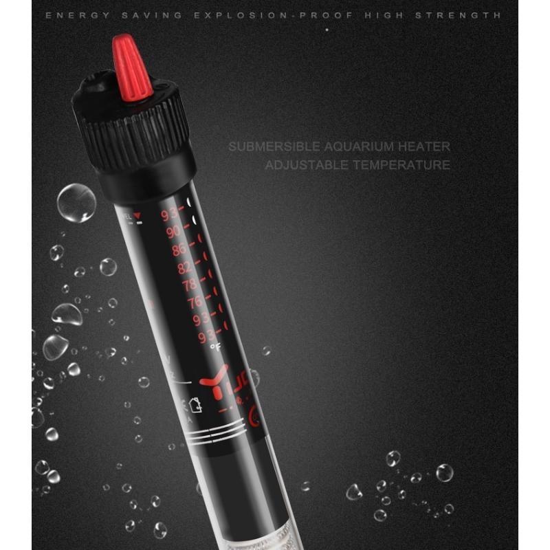 110v-220v Adjustable Temperature Thermostat Heater Rod 25W/ 50W/ 100W Submersible Aquarium Fish Tank Water Heat