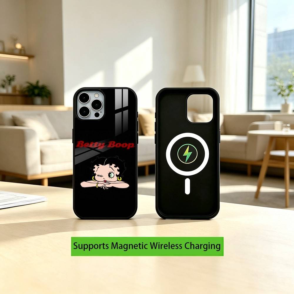 ClassicCharacter B-Bettys Boops Gift PhoneCase For iPhone17,16,15,14,13,12,11Plus,Pro Compatible with magnetic wireless charging