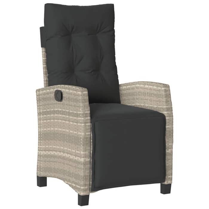 VidaXL Ensemble à Manger de Jardin avec Coussins 5 pcs, Table et Chaises avec Dossier Réglable, Meubles d'Extérieur, 3213033