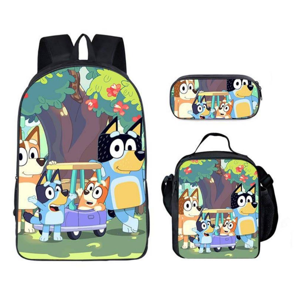 New Bloy Dog Cartoon Elementary School Bag Pencil Bag Pattern Diversified Backpack