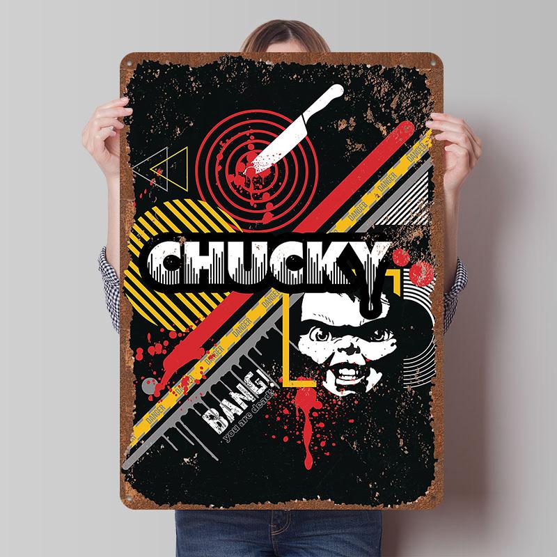 Child's Play Print Tinplate Posters Custom Wall Art Vintage Metal Tin Signs Retro Tin Plaque for Bathroom Decor Home Decorations