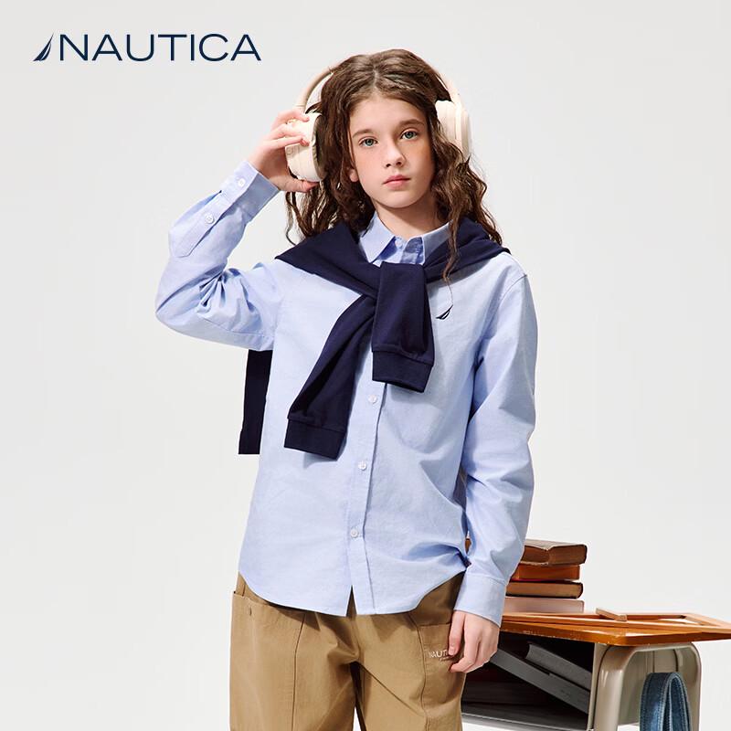 NAUTICA Kids' Unisex Cotton Long-Sleeve Shirt