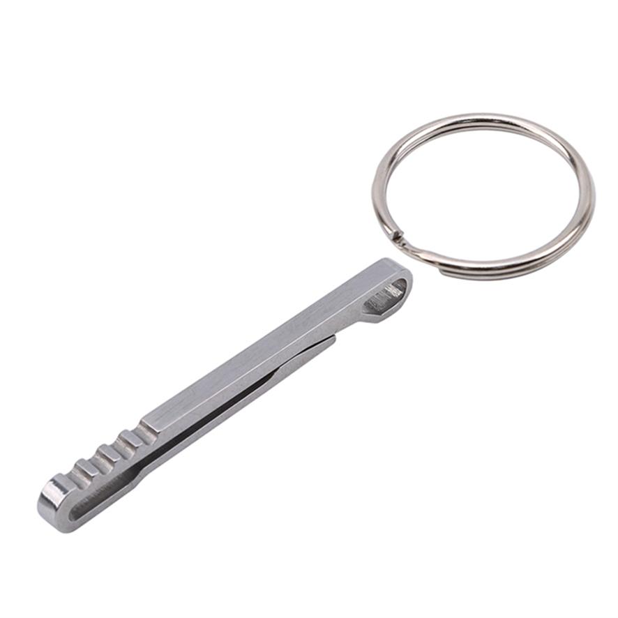 Stainless Steel Rattlesnake Waist Clip With Key Ring Outdoor Portable Gadgets Money Clip Carabiner