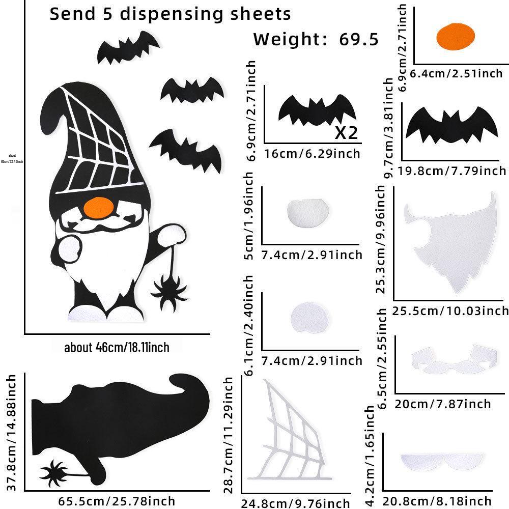 Halloween Door & Wall Stickers: Skeleton, Pumpkin, Ghost Designs