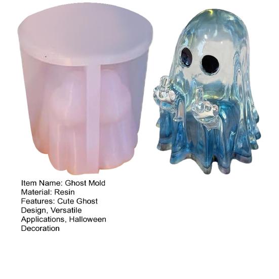 Middle Finger Ghost Mold Halloween Ghost Mold DIY Craft Resin Casting Mold for Paraffin Gel Beeswax Ghost Figurine