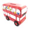 Les Trésors De Lily [M7749] - Tirelire résine 'Bus Anglais' rouge (2 étages) - 12x9x6 cm