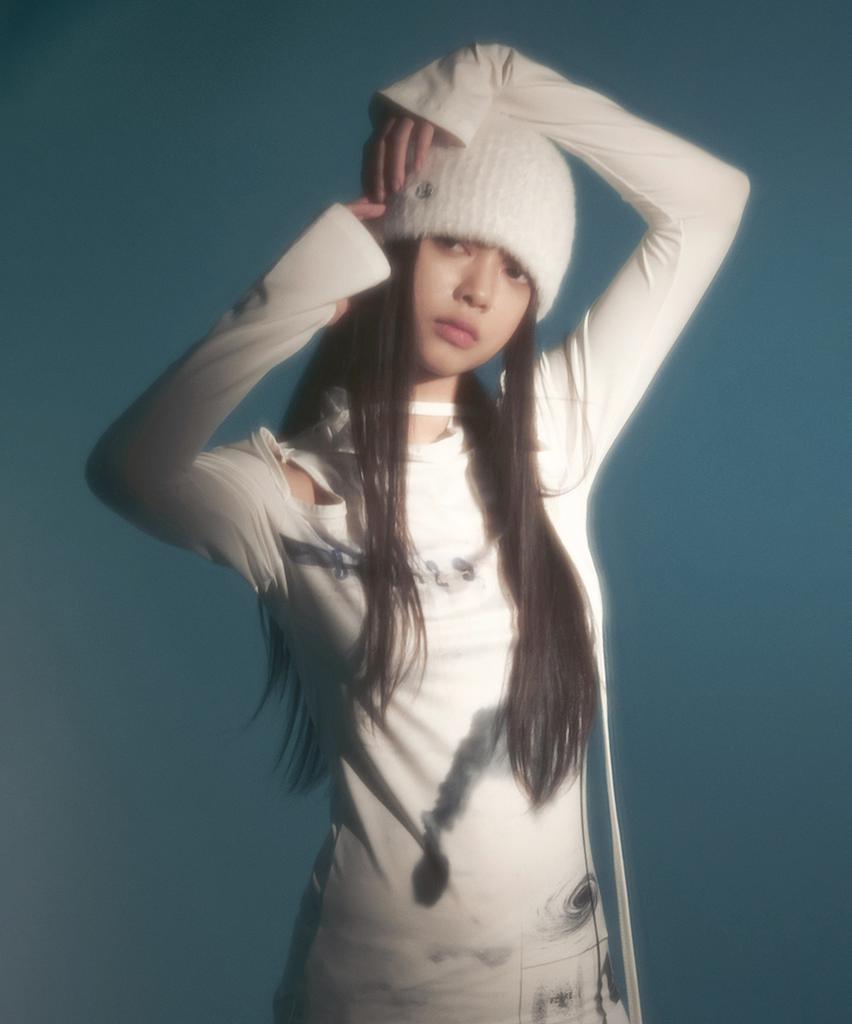 Peulleeoeob Fur Knit Beanie (Fl-727_White)