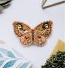 Set for Embroidery with Beads Decorations On Natural Artistic Canvas Abris Art Butterfly