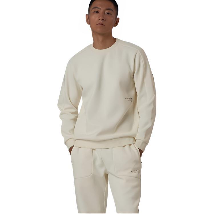 Li-Ning Lifestyle Cotton Crewneck Pullover 'White' Men's AWDS007-5