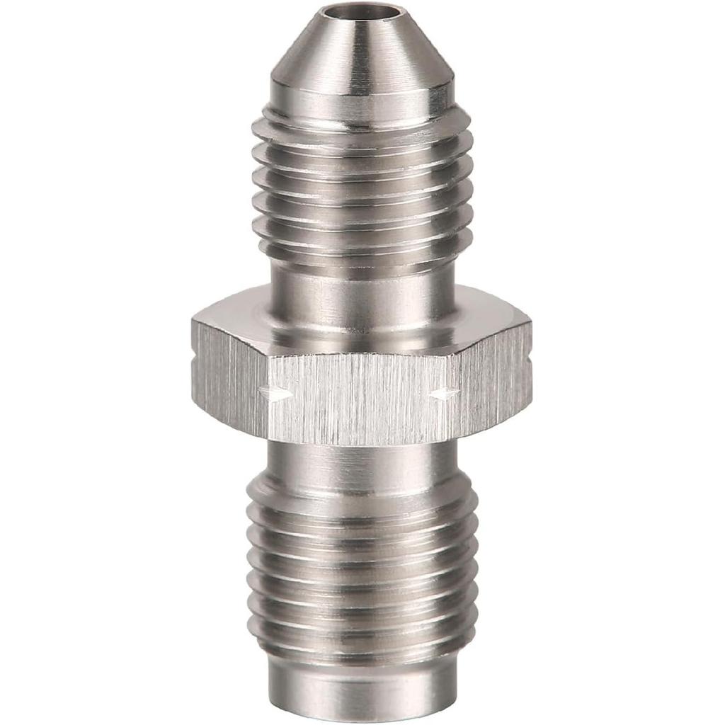 3AN Male to M10x1.0 Metric Inverted Flare Stainless Steel Brake Master Cylinder Adapter Fitting
