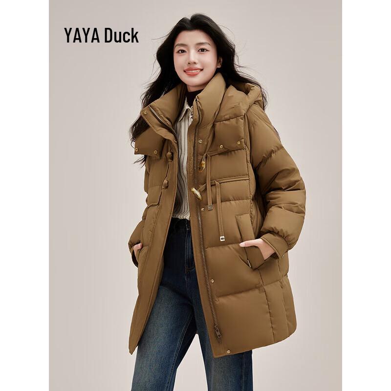 

Женский пуховик YAYA свободного кроя с капюшоном средней длины YE4B605285L