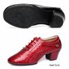 Scarpe Sportive da Donna in Pelle Suola Morbida Scarpe Quadrate per Adulti da Donna Pelle Moderne Scarpe da Danza Latina Sneaker da Sala da Ballo