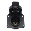 7 Pin Trailer Socket RV Trailer Connector Black Plastic Housing Long-lasting Use For US Vehicles For Most 7-pin RVs