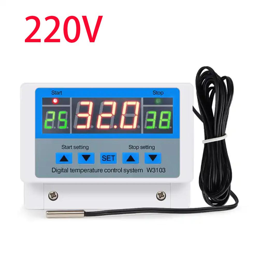 

XH-W3103 Digital Temperature Controller 5000W High Power Thermostat Switch Automatic Temp Control AC220V -19 to 99℃ Switch