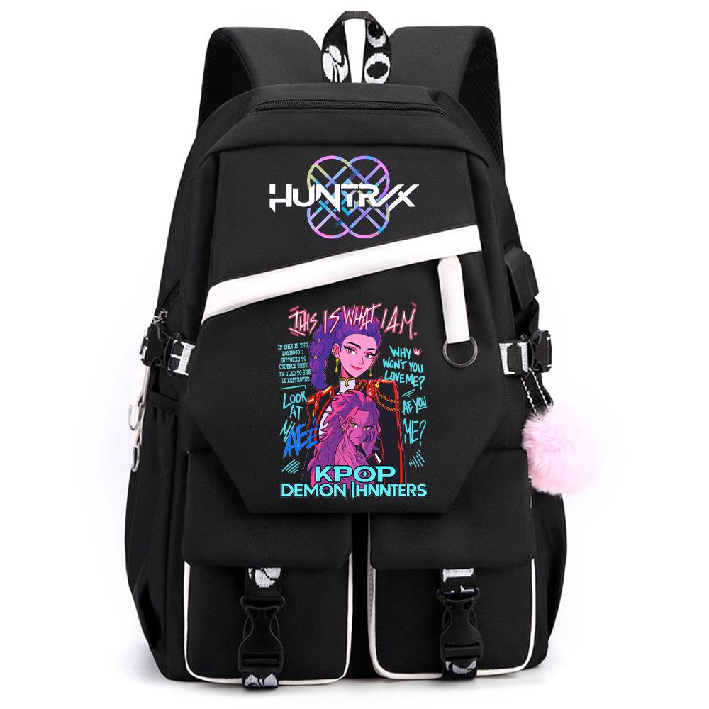 Anime K-pop Demon Hunters Printed Large Capacity Backpack for Teenger Student Girl Boy Back To School Bookbag Kid Gift Women Waterproof Travel Bag