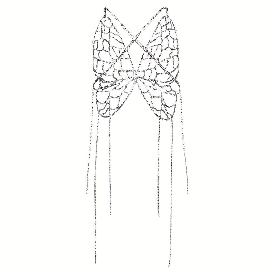 

Popular Tassel Body Chain Niche Ins Design Butterfly Breast Chain Sexy Accessories Women S Body Chain