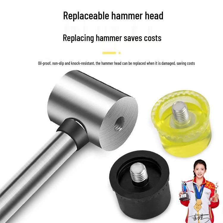 Rubber Hammer for Tile Installation: Multi-Functional Mallet with Large and Small Sizes for Tapping and Dyeing Tasks.