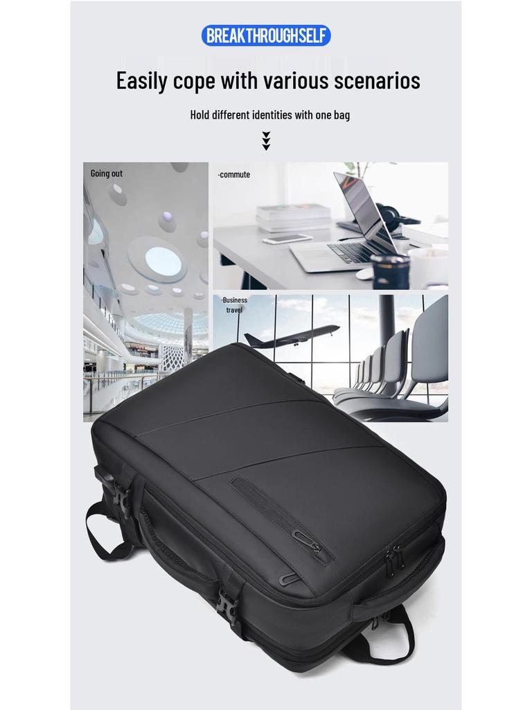 Men's Large Capacity Travel & Business Backpack for Commuting and Short-Distance Trips