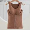Women's Shaping Warm Vest with Chest Pads - Slim Fit, Tummy Control, Thickened for Autumn & Winter