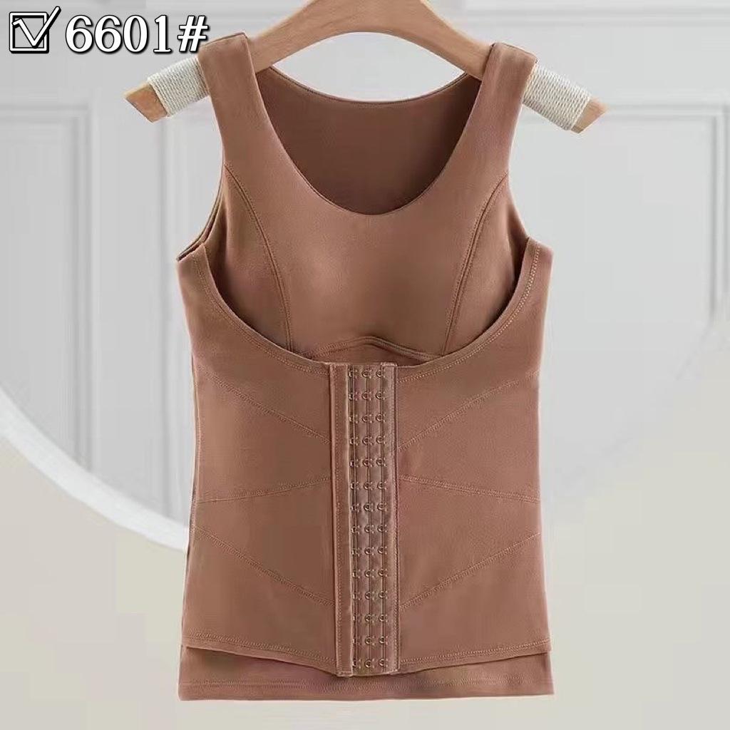 

Женский согревающий жилет для коррекции фигуры с нагрудными вкладышами - Облегающий крой, Контроль живота, Утепленный для осени и зимы 3XL (110-130 lbs)