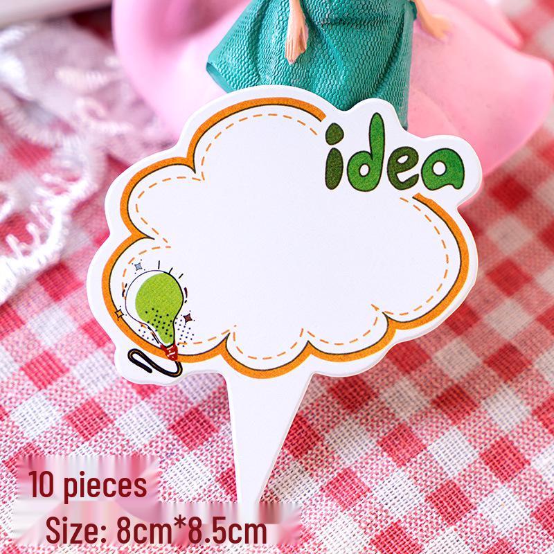 Writable Birthday Cake Decoration Bow with Blessings Card